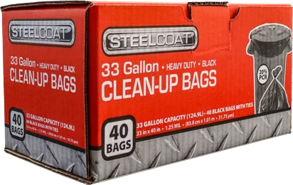 Box of 40, 33 Gallon Yard Trash Bags