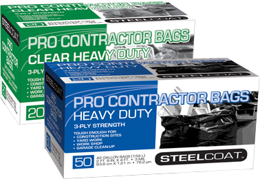 Boxes of 20 & 50, 42-Gallon Professional Contractor Bags