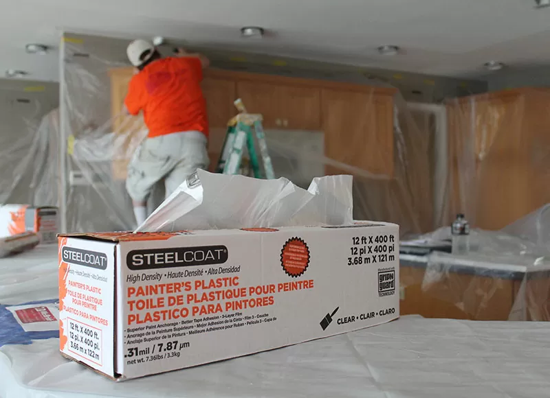 Our painter’s plastic in action 