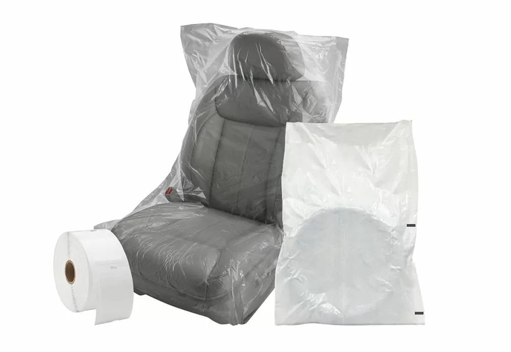 Custom printing capabilities fpr seat cover, wheel bags and labels