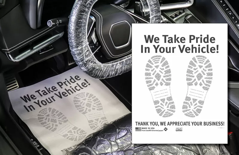 Glossy Back Paper Floor Mat