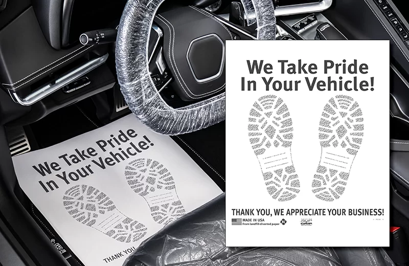 Glossy Back Paper Floor Mat